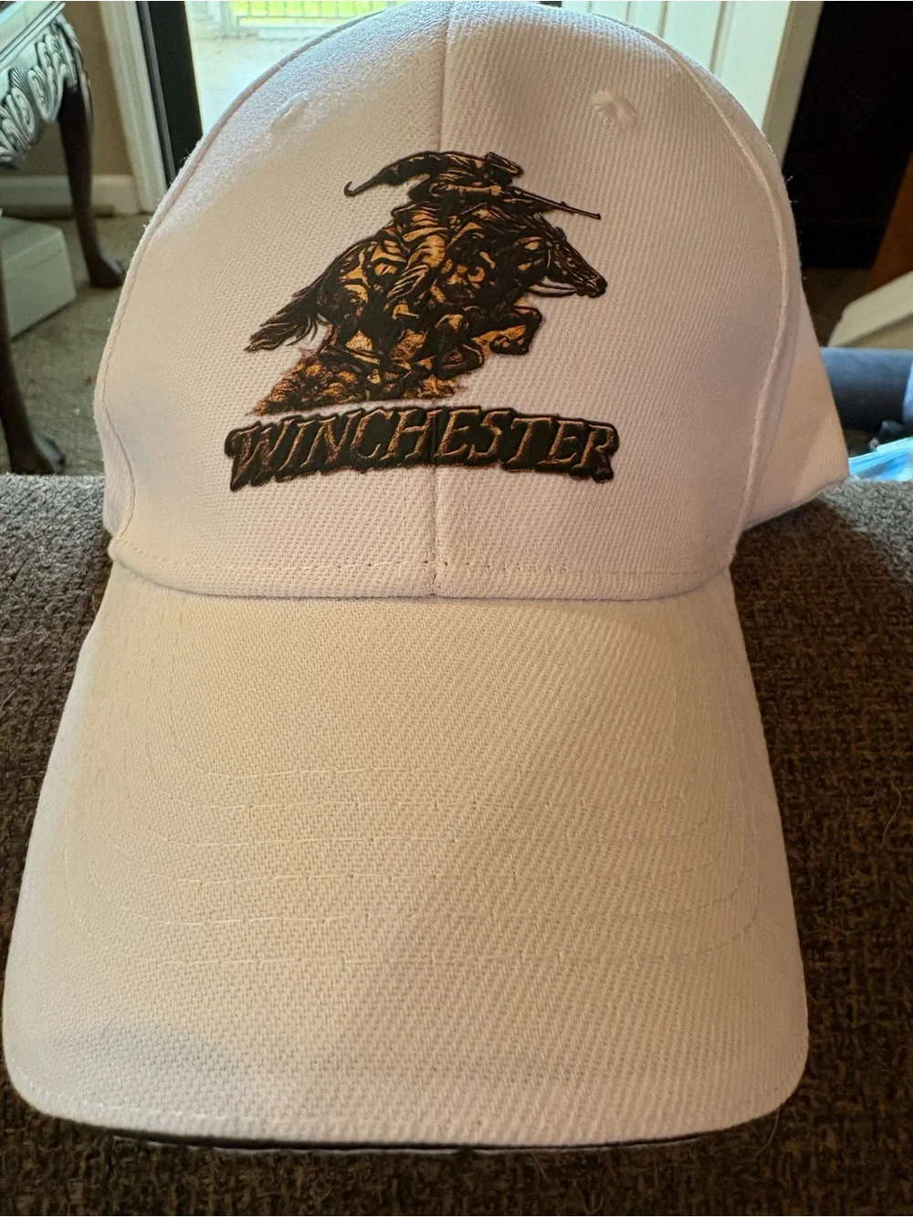 Light beige Embroidered Winchester Rider Baseball Cap